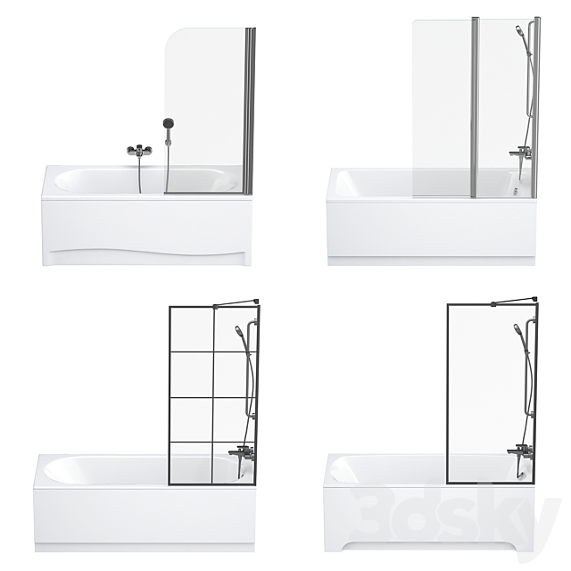 Villeroy & Boch set 58 rectangular bathtub set (Loop & Friends. Architectura. My Art. Libra) 3d