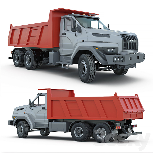 Ural Next 6x4 dump truck 3d