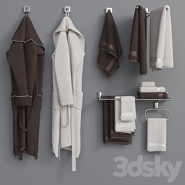 Bathrobe Set 2 3d