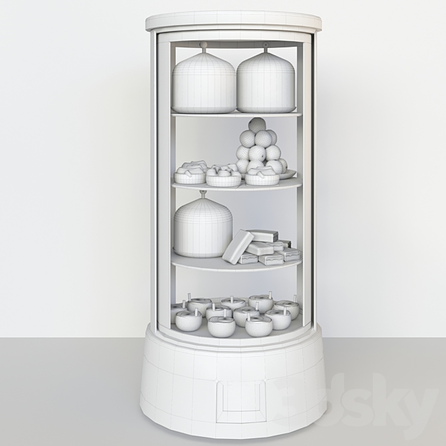 Refrigerator in a cafe with desserts and various sweets 2. Confectionery shop 3DSMax File - thumbnail 2