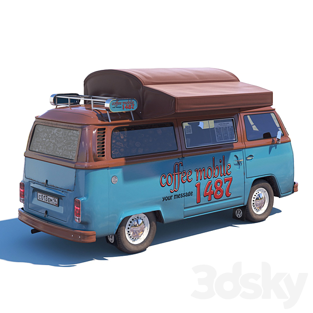 Street coffee car Volkswagen 3d