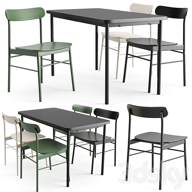 Table and chair Tymmaryd Ronninge 3DSMax File - thumbnail 1