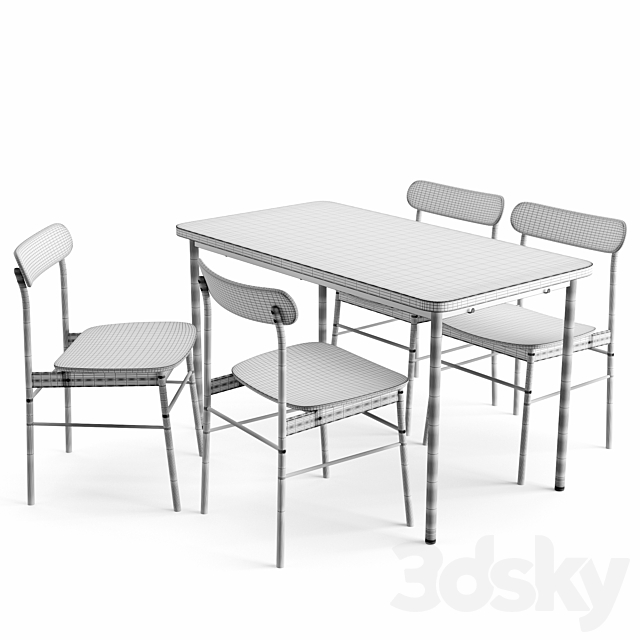 Table and chair Tymmaryd Ronninge 3DSMax File - thumbnail 3