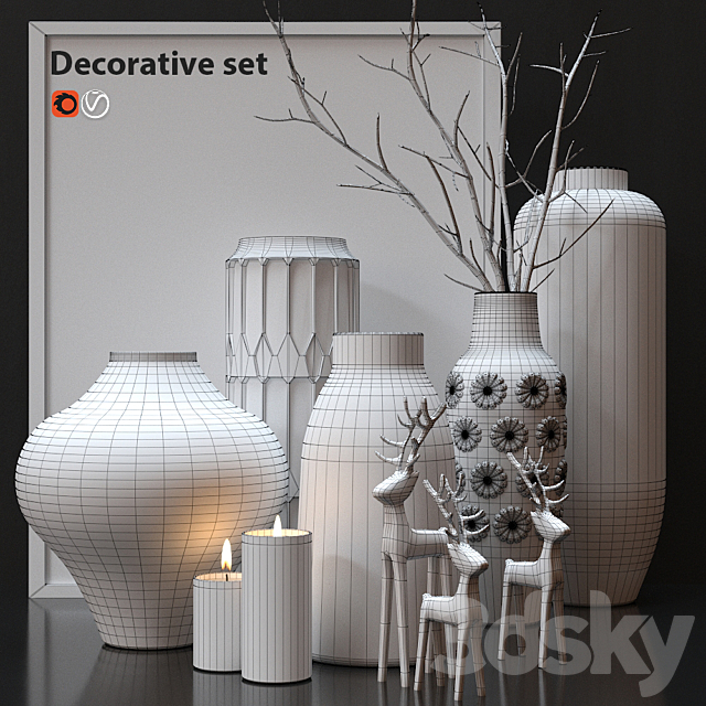 Decorative set 3DSMax File - thumbnail 3