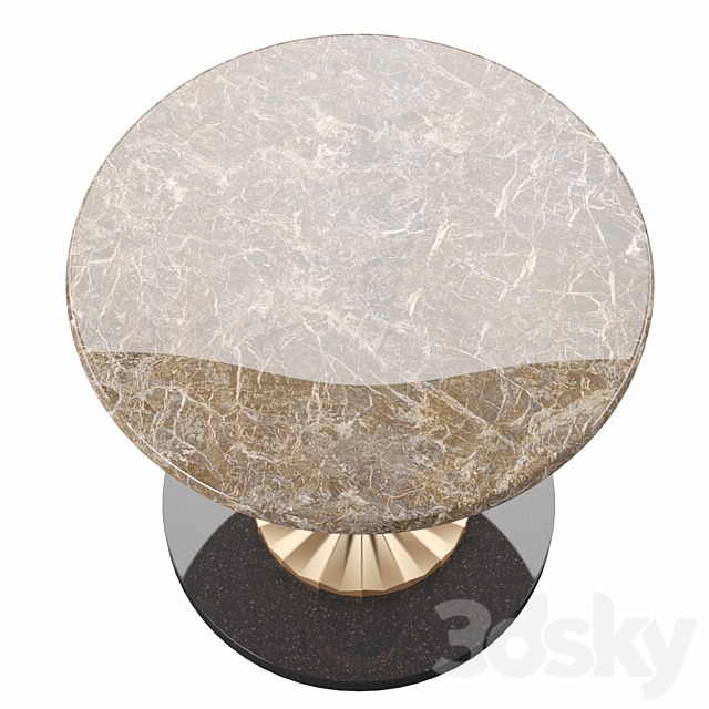 coffee table round marble 3DSMax File - thumbnail 2