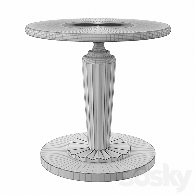 coffee table round marble 3DSMax File - thumbnail 3