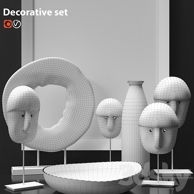 Decorative set 3DSMax File - thumbnail 3