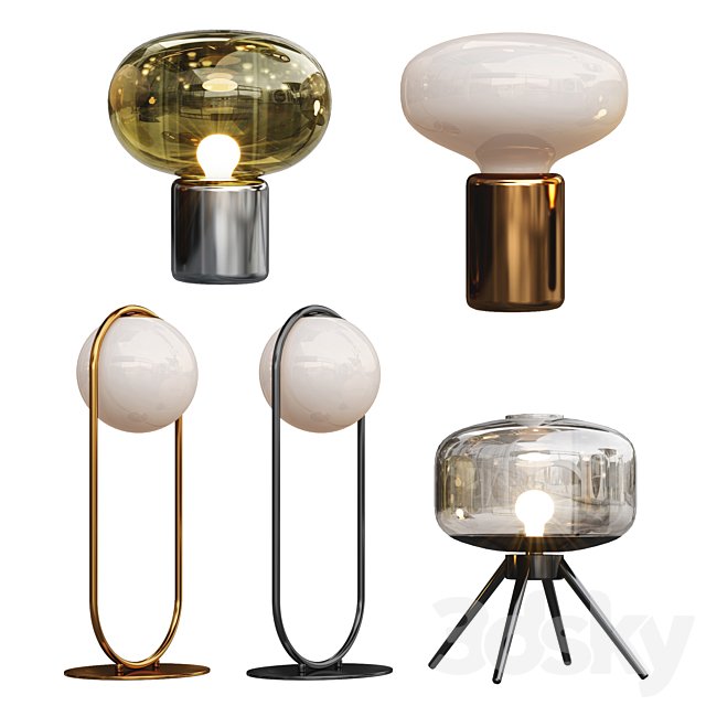 Table lamp collection 3DSMax File - thumbnail 1