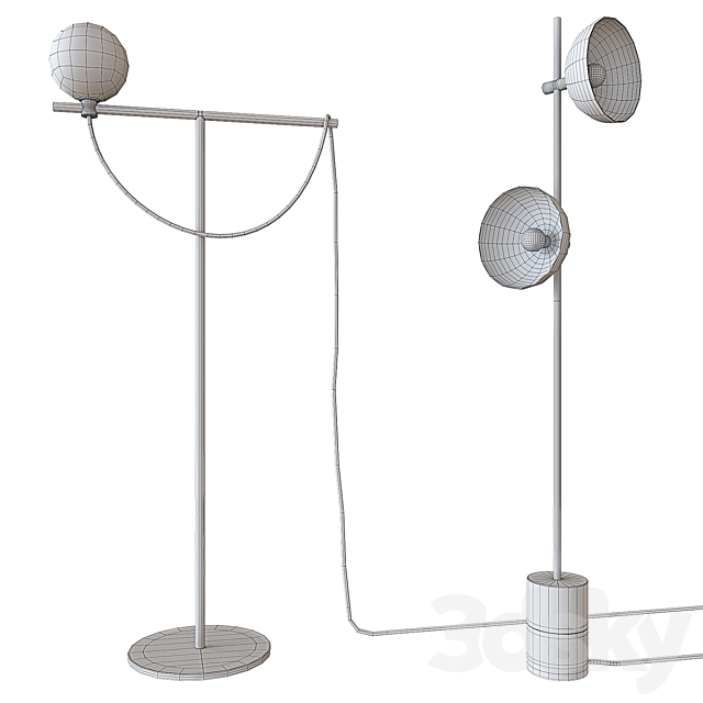 HANDVÄRK Studio Floor Lamp GLOBE FLOOR LAMP 3d