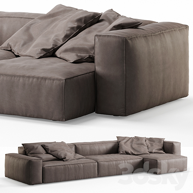 NeoWall Leather Corner Sofa by Living Divani 3DSMax File - thumbnail 2
