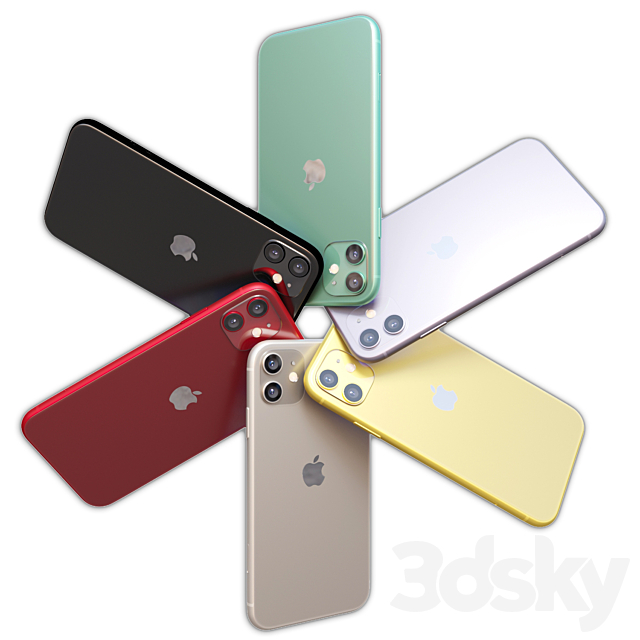 AVE Apple iPhone 11 3DSMax File - thumbnail 2