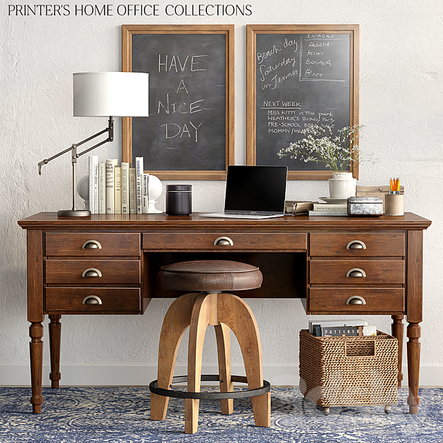Pottery barn PRINTER’S HOME OFFICE COLLECTIONS 3DSMax File - thumbnail 1