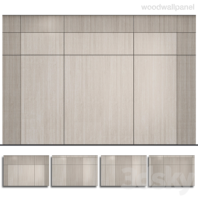 Wood wall panel 2 3DSMax File - thumbnail 1