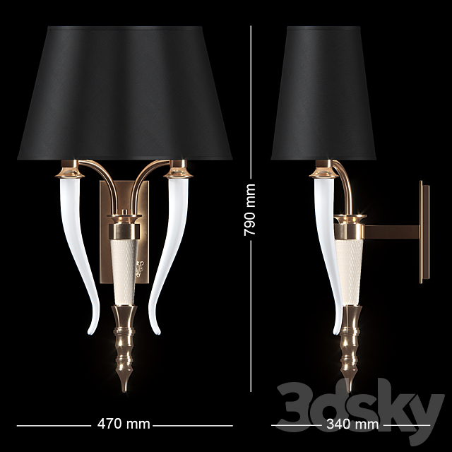 Sconce Visionnaire (IPE Cavalli) Esmeralda 3d