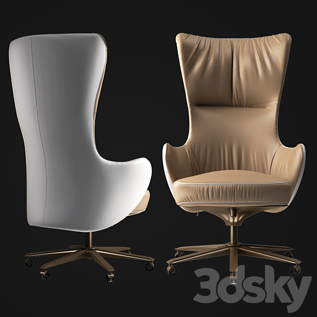 Giorgetti Genius office armchair 3DSMax File - thumbnail 1
