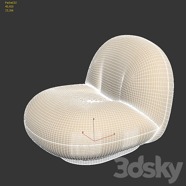 Pacha Lounge Chair by GUBI 3DSMax File - thumbnail 3