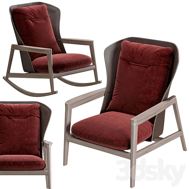 Armchair Natuzzi Margaret 3d