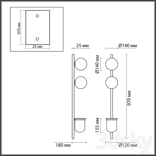 Odeon Light 4681/2wa Flower - Wall light - 3D Models