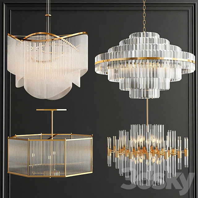 Collection of CRystal Chandelier 3DSMax File - thumbnail 1
