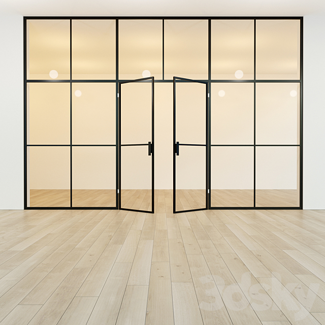 Glass partition. Door. 41 3d