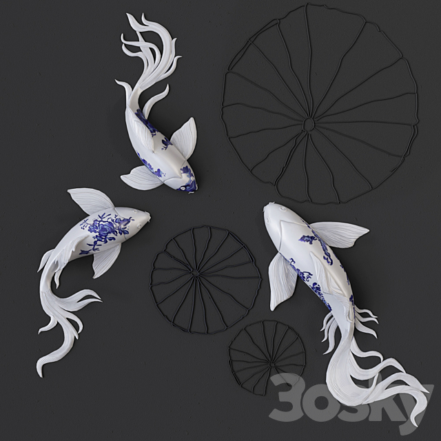 FISH Koi _ Wall Sculptures 3DModel