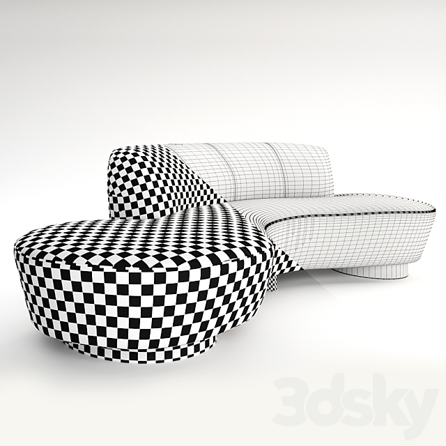 Vladimir kagan shorty sofa 3DSMax File - thumbnail 3