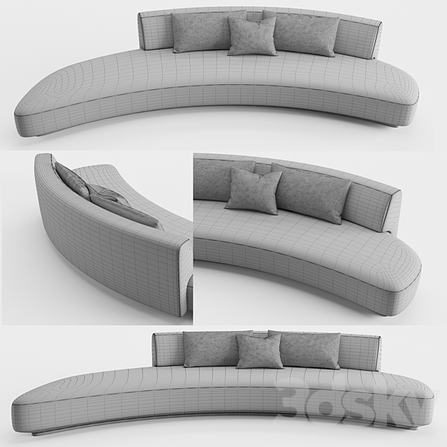 audrey sofa gallotti&radice 3DSMax File - thumbnail 2