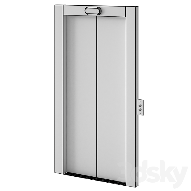 Elevator doors 3DS Max Model - thumbnail 3