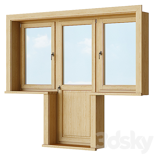 Set of wooden doors 3 | Constructor 3d