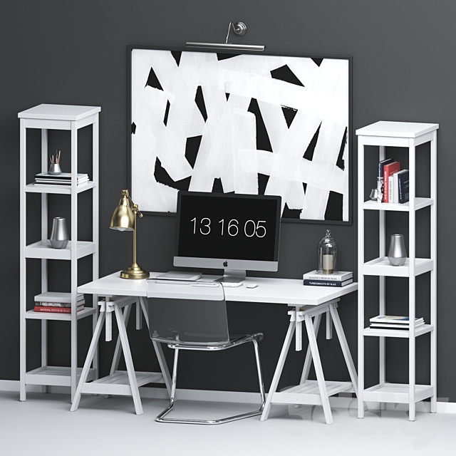 IKEA workplace set 3d