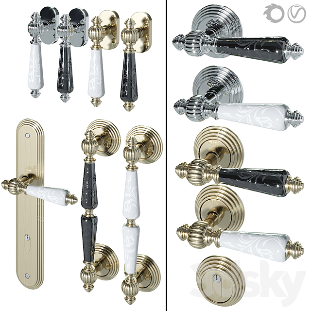 Door Handle Set Fimet Michelle 106P Flower Free Download