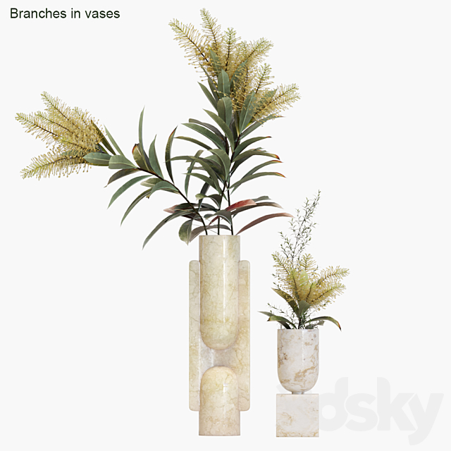 Branches in vases 15 3DSMax File - thumbnail 1