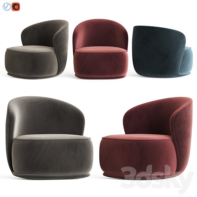 La Pipe Lounge Chair 3DSMax File - thumbnail 1