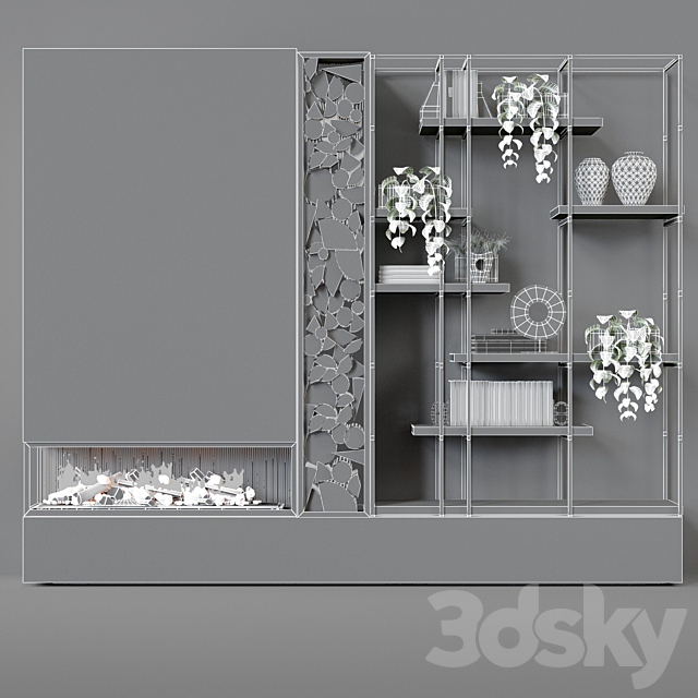Contemporary fireplace 25 3DSMax File - thumbnail 3