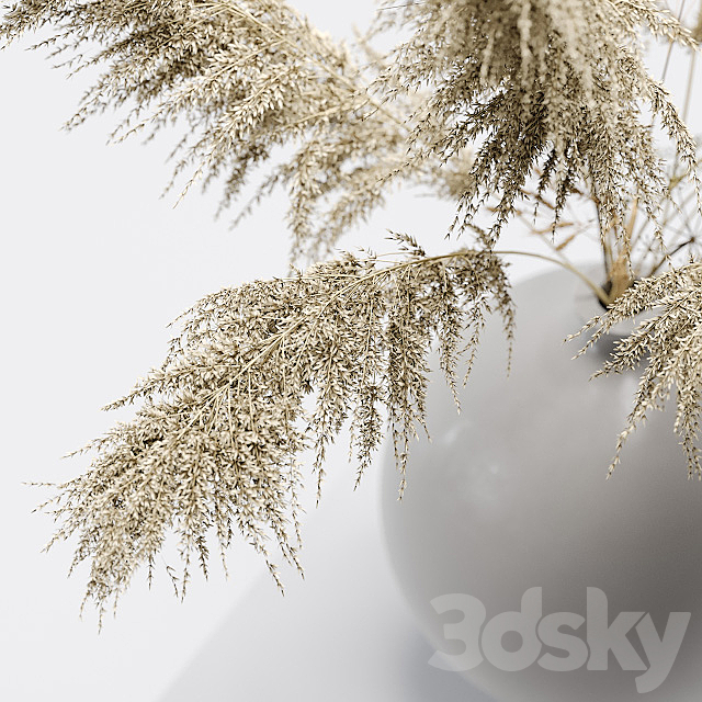 Vase with dried flowers 0001 3DSMax File - thumbnail 2