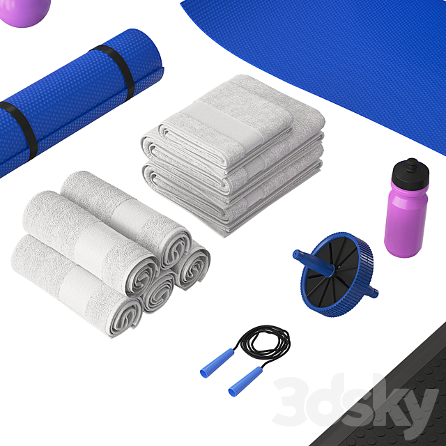 Home fitness set 3d