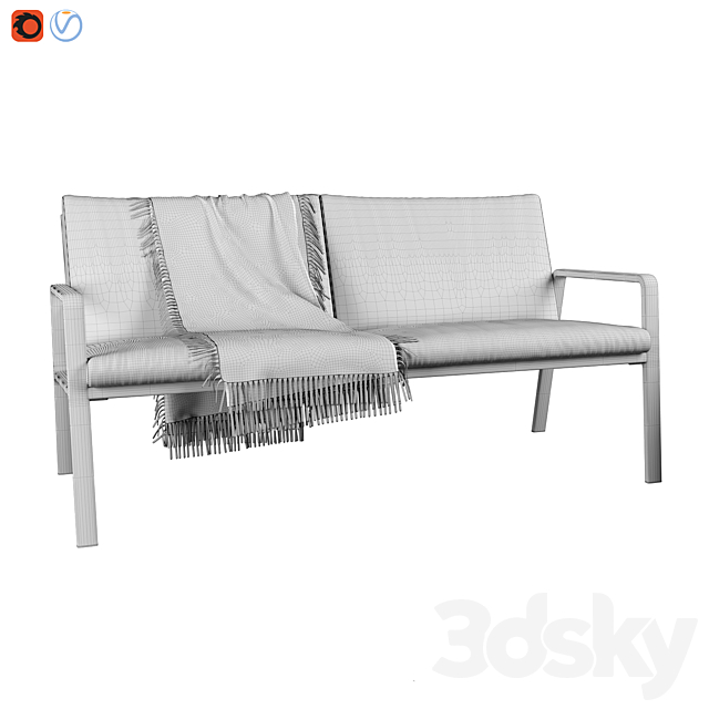 Park life 2-Seater Sofa By Jasper Morrison 3DSMax File - thumbnail 3