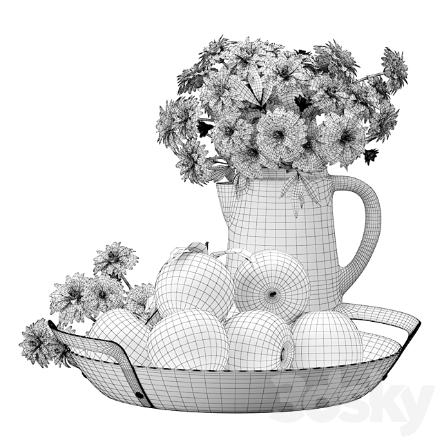 Decorative set 9 3d