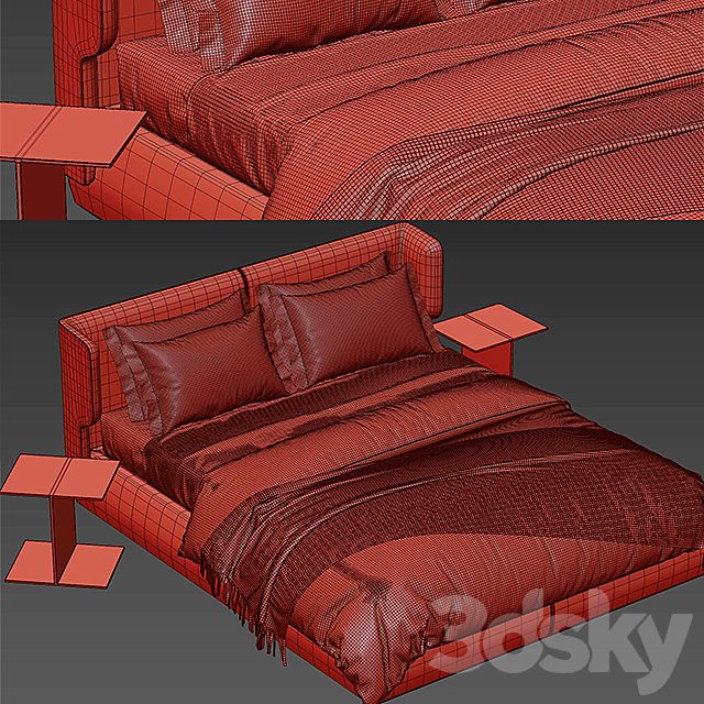 Claire_letto bed 3DSMax File - thumbnail 3