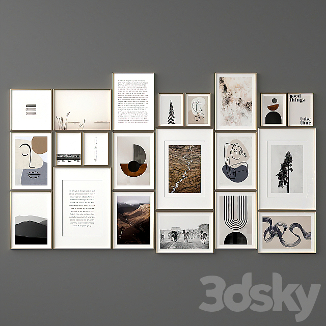 Large set of paintings 3d