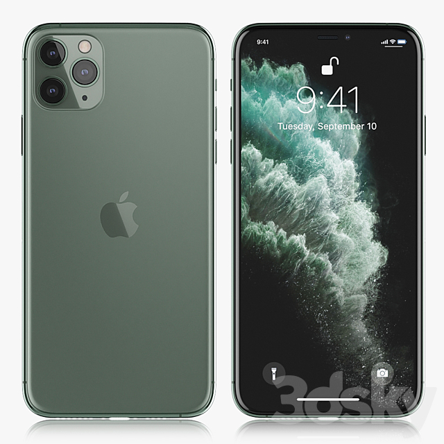Apple iPhone 11 pro MAX Midnight Green Free Download