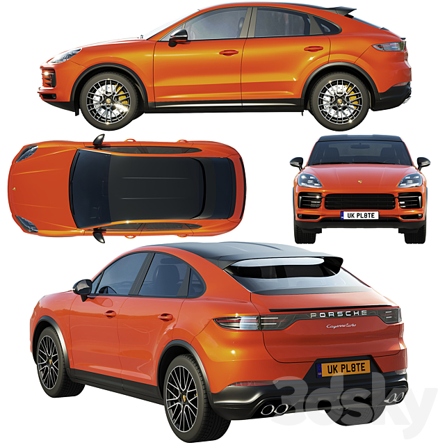 Porsche Cayenne Coupe turbo 2019 3d