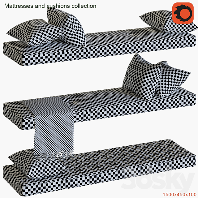 Mattresses and cushions collection # 3 3d