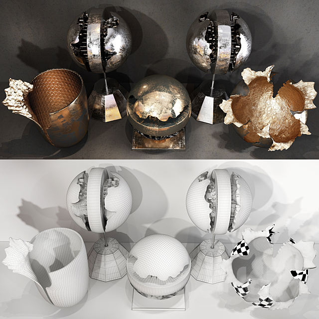 Decorative set 55 3d