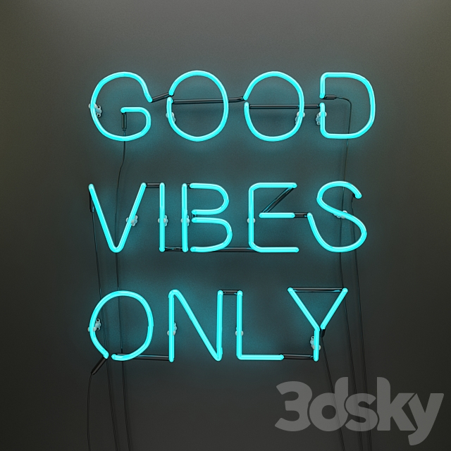 GOOD VIBES ONLY 3DSMax File - thumbnail 1