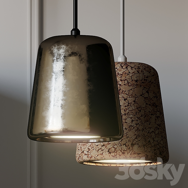 NEW WORKS Material Pendant Light 4 Different Materials 3DSMax File - thumbnail 3