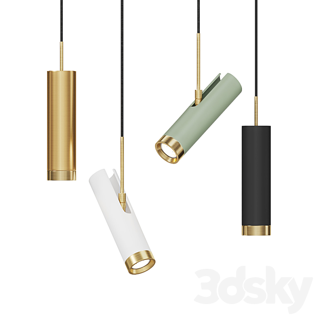 Pendant lamp in the shape of a cylinder TALSI ONE 3DSMax File - thumbnail 1