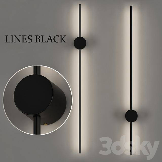 Lines Black 3DSMax File - thumbnail 1