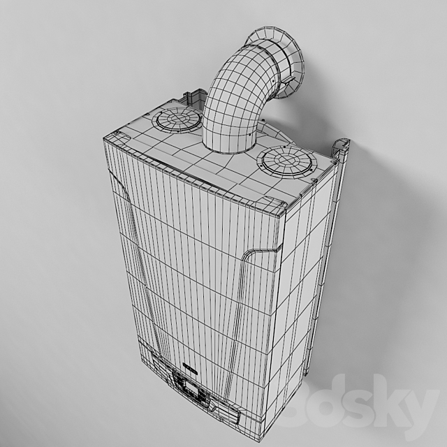 Gas heating boiler wall Baxi Eco 4S 3DS Max Model - thumbnail 3