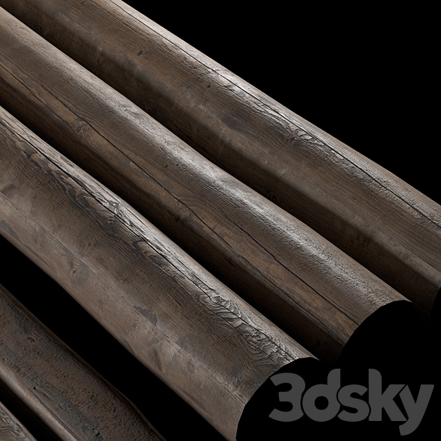timber. logs. 3d